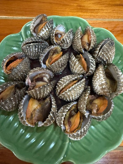 หอยแครงลวก