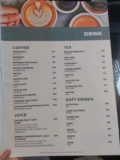 ป้ายราคาหรือสมุดเมนู