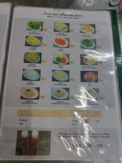 ป้ายราคาหรือสมุดเมนู