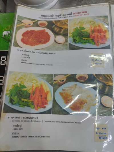 ป้ายราคาหรือสมุดเมนู