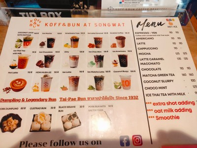 ป้ายราคาหรือสมุดเมนู