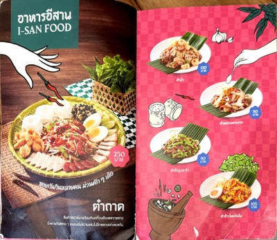 ป้ายราคาหรือสมุดเมนู