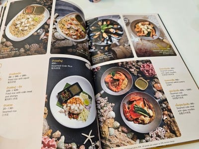 ป้ายราคาหรือสมุดเมนู