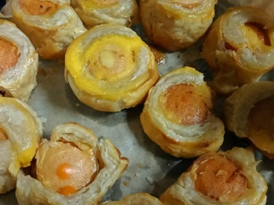 วิธีทำ Puff Pastry Sausage Bites วิธีทำ Puff Pastry Sausage Bites