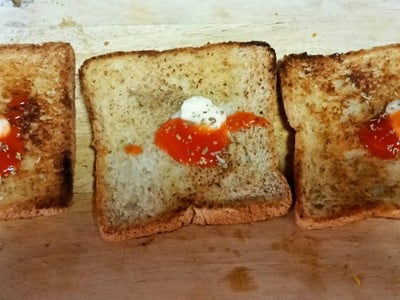 วิธีทำ แซนวิชไข่เบคอน