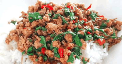 ข้าวกระเพราหมูสับ