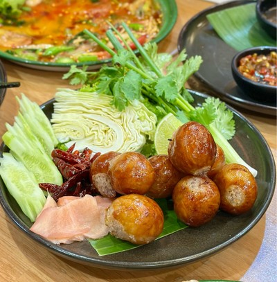 ไส้กรอกอีสาน ดั้งเดิม ชุดเล็กFried pork sausage