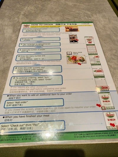 ป้ายราคาหรือสมุดเมนู