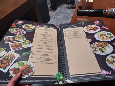 ป้ายราคาหรือสมุดเมนู