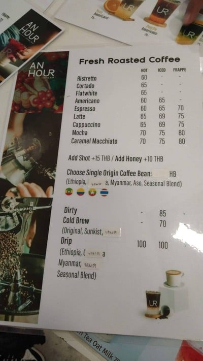 เมนู An Hour Coffee Kaset Nawamin Kaset - Nawamin