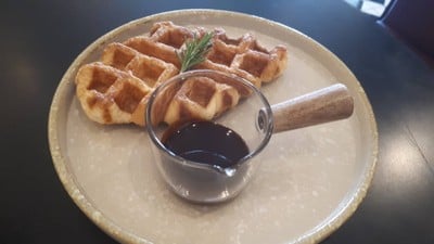 Croffle With Chocolate Sauce