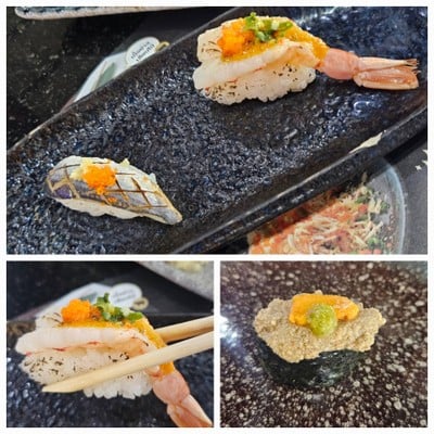 ซูชิกุ้งหวานซอสต้มยำ