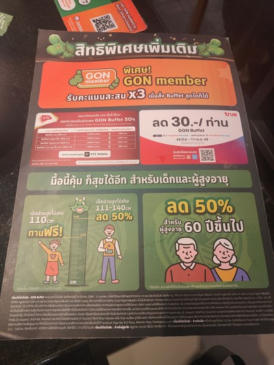 ป้ายราคาหรือสมุดเมนู