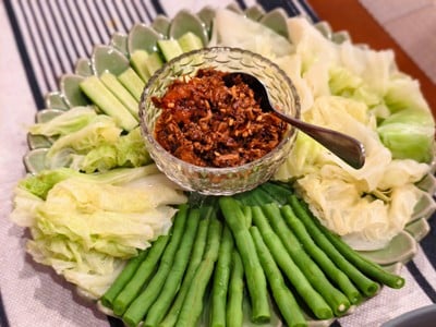 น้ำพริกกุ้งเสียบ