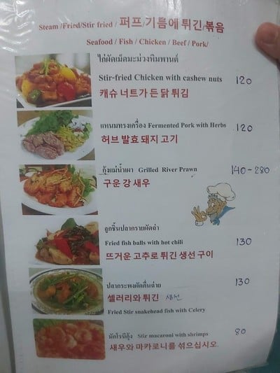 ป้ายราคาหรือสมุดเมนู