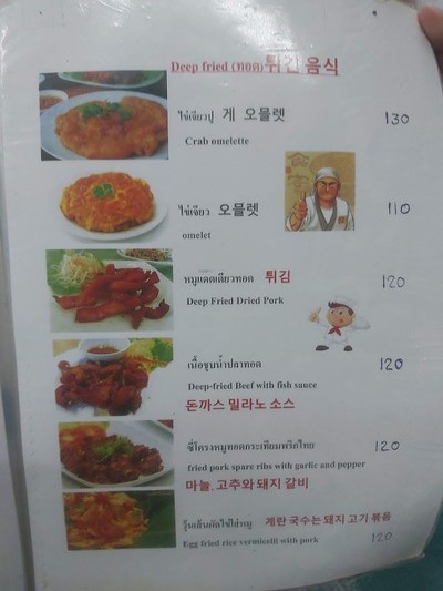 ป้ายราคาหรือสมุดเมนู