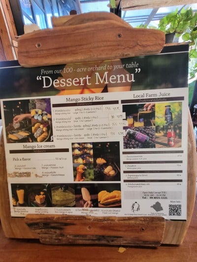 ป้ายราคาหรือสมุดเมนู