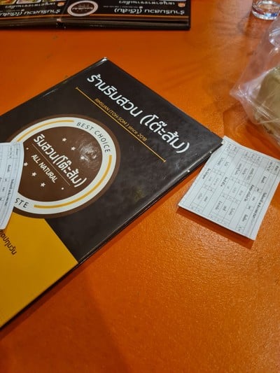 ป้ายราคาหรือสมุดเมนู