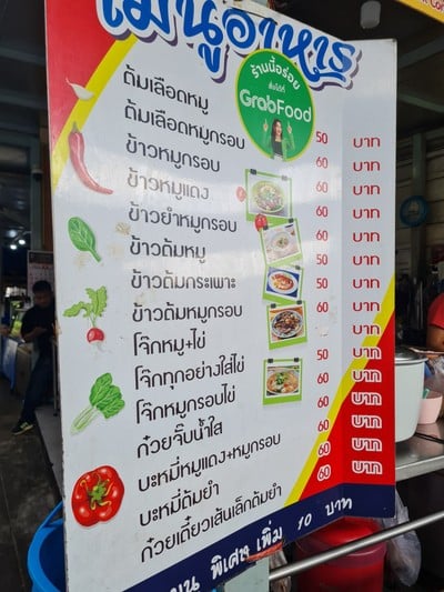 ป้ายราคาหรือสมุดเมนู