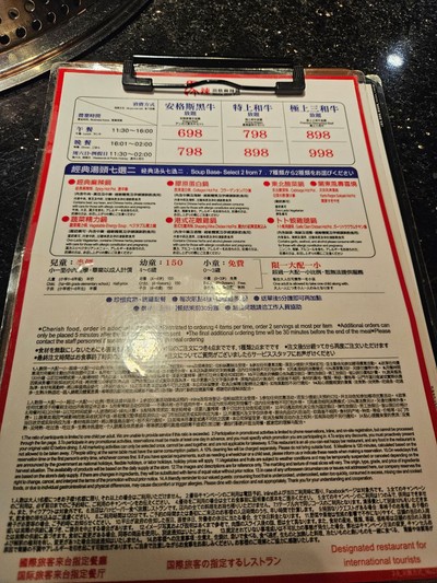 ป้ายราคาหรือสมุดเมนู