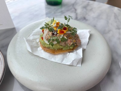 Obsiblue Prawn Tostada, Hanabero Ensaladilla
