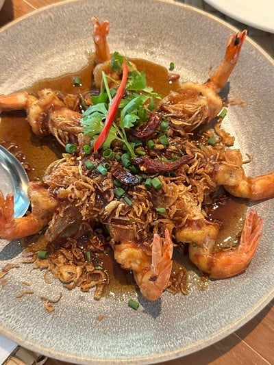 กุ้งทอดซอสมะขาม