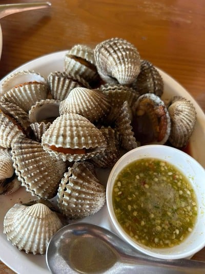 หอยแครงลวก