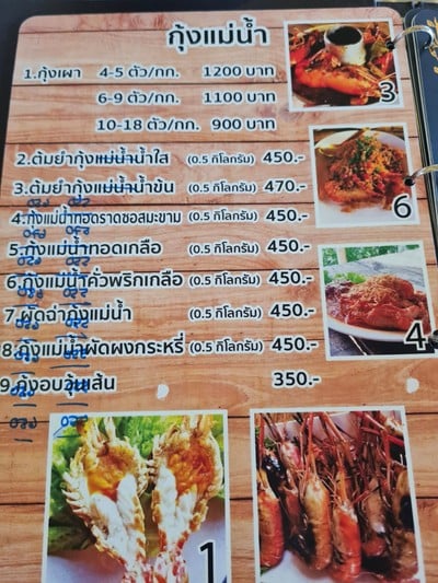 ป้ายราคาหรือสมุดเมนู