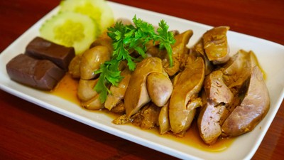 ตับไก่ต้ม สมุรไพร