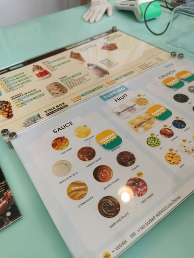 ป้ายราคาหรือสมุดเมนู