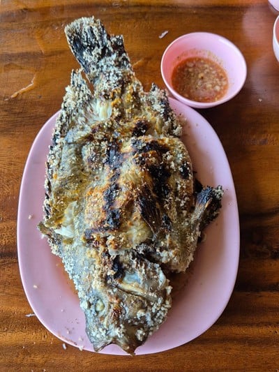 ปลานิลเผา