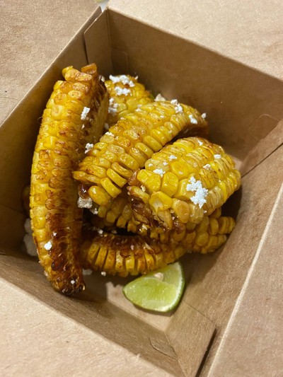 Corn ribs with chipotle sauce