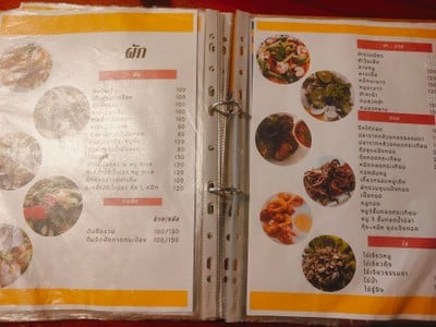 ป้ายราคาหรือสมุดเมนู