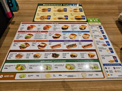 ป้ายราคาหรือสมุดเมนู