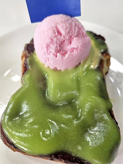 Pandan Custard Burnt Butter Toast