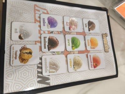 ป้ายราคาหรือสมุดเมนู