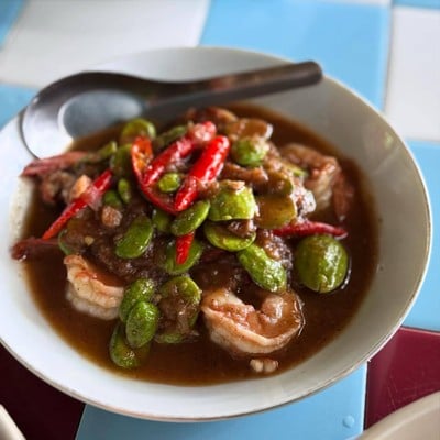 กุ้งผัดกะปิสะตอ