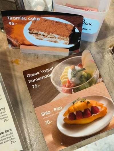 ป้ายราคาหรือสมุดเมนู