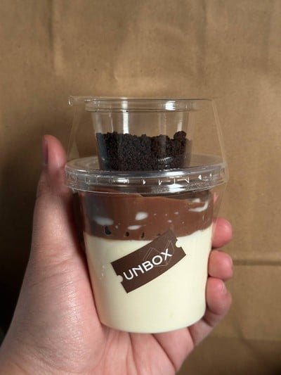 Chocolate mousse panna cotta