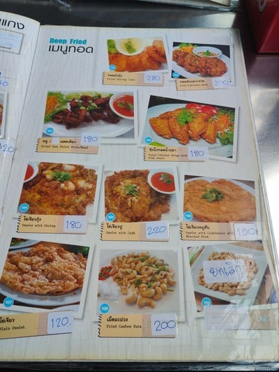 ป้ายราคาหรือสมุดเมนู