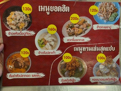 ป้ายราคาหรือสมุดเมนู