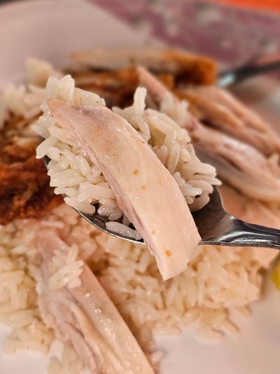 ข้าวมันไก่ต้ม + ไก่ทอด