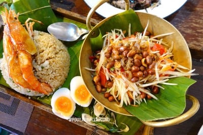 ข้าวผัดมันกุ้งเกยสวน