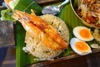 ข้าวผัดมันกุ้งเกยสวน