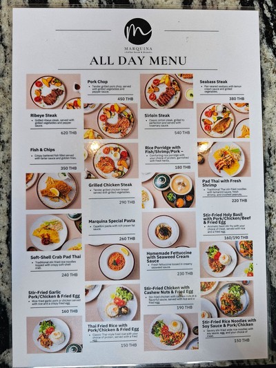 ป้ายราคาหรือสมุดเมนู