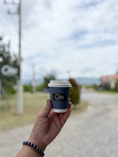 ☕️ Hot Caffe Latte. (Price 70 Baht.)