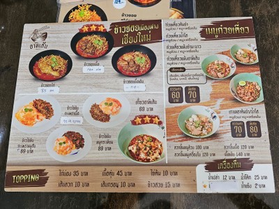 ป้ายราคาหรือสมุดเมนู