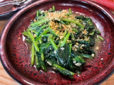 ผักปวยเล้งผัดกระเทียม