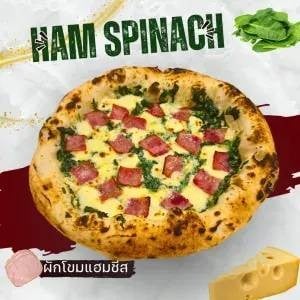 Spinach Ham Cheese Pizza ผักโขมแฮมชีส (XL) 12 นิ้ว
