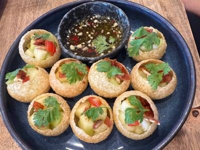 Pani Puri Melon Spicy Salad
